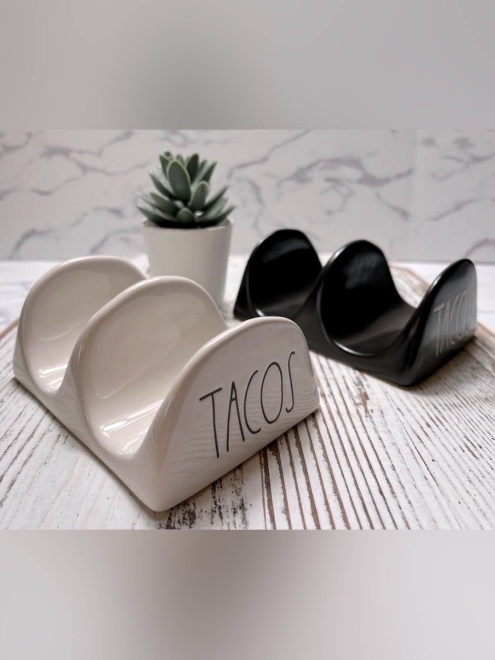 Rae Dunn Artisan Collection By Magenta “TACOS” Holders-Each Hold 2 Tacos